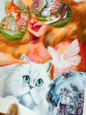 Cat Lady Fine Art Print