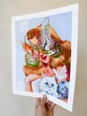Cat Lady Fine Art Print