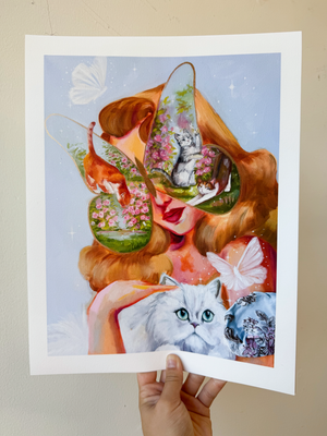 Cat Lady Fine Art Print