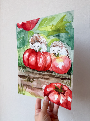 Little Hedgehogs Print