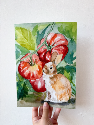Tomato Bunny Print