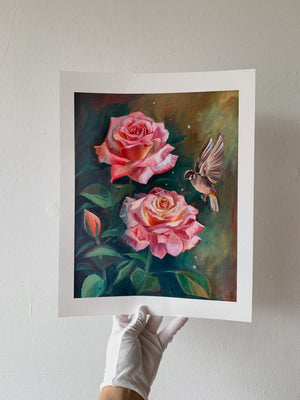 SET 3 Bird and Flower Fine Art Prints