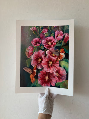 SET 3 Bird and Flower Fine Art Prints