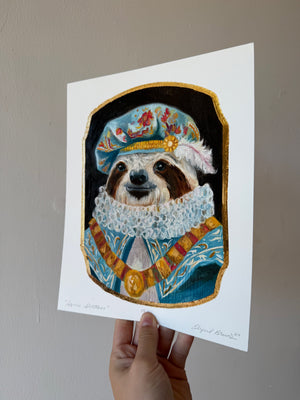 Squire Slothson Fine Art Print