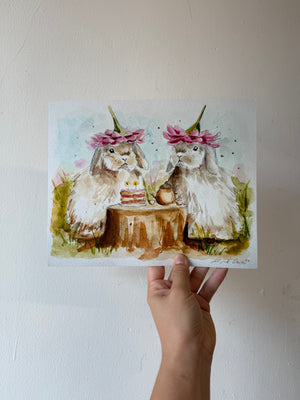 Bunny Tea Party Print