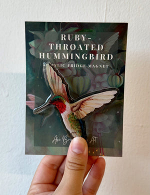 Ruby-Throated Hummingbird Magnet
