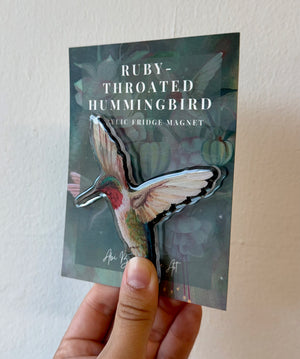 Ruby-Throated Hummingbird Magnet