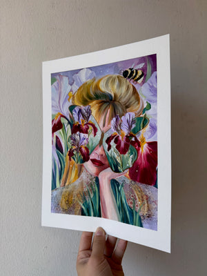Stop and Smell the Irises Fine Art Print