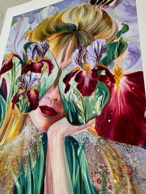 Stop and Smell the Irises Fine Art Print
