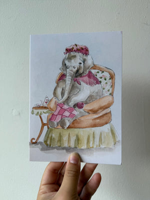 Grandma Elephant Printed Card