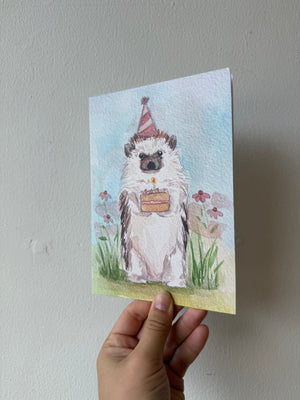 Celebration Hedgehog Printed Card