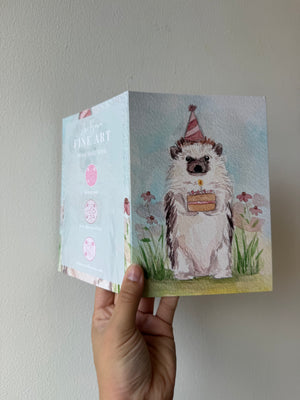 Celebration Hedgehog Printed Card
