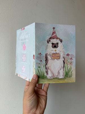 Celebration Hedgehog Printed Card