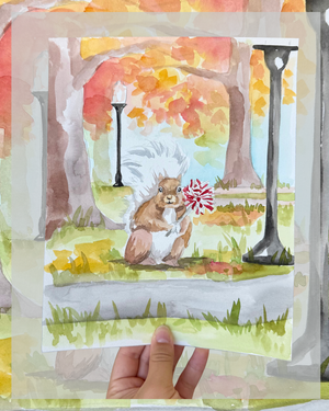 9/9/26 Squirrel with a Pom Pom Watercolor Workshop