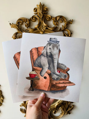 Grandpa Elephant Print